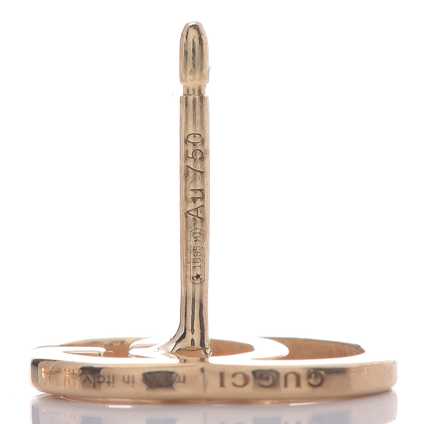 18K Yellow Gold GG Tissue Stud Earrings