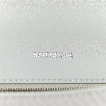 Balenciaga Calfskin Snake Embossed Small Hourglass Top Handle Bag White 6 of 13