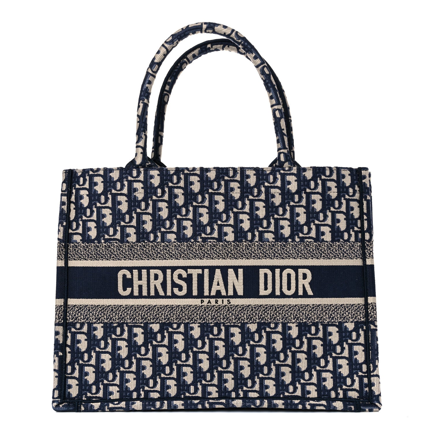 Christian Dior Oblique Medium Book Tote Blue Multicolor 1 of 8