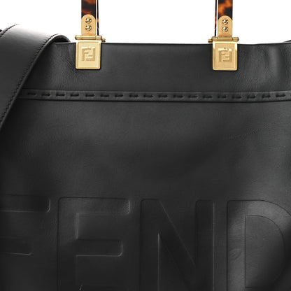 Fendi Vitello King Plexiglass Medium Fendi Sunshine Shopper Black 14 of 23