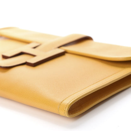 Hermes Courchevel Jige PM Clutch Jaune D'Or 7 of 10