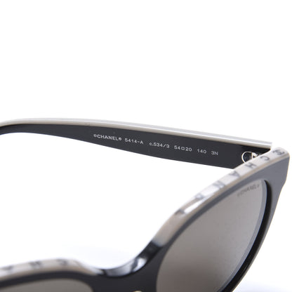 Chanel Acetate CC Butterfly Sunglasses 5414 Black Beige 5 of 8
