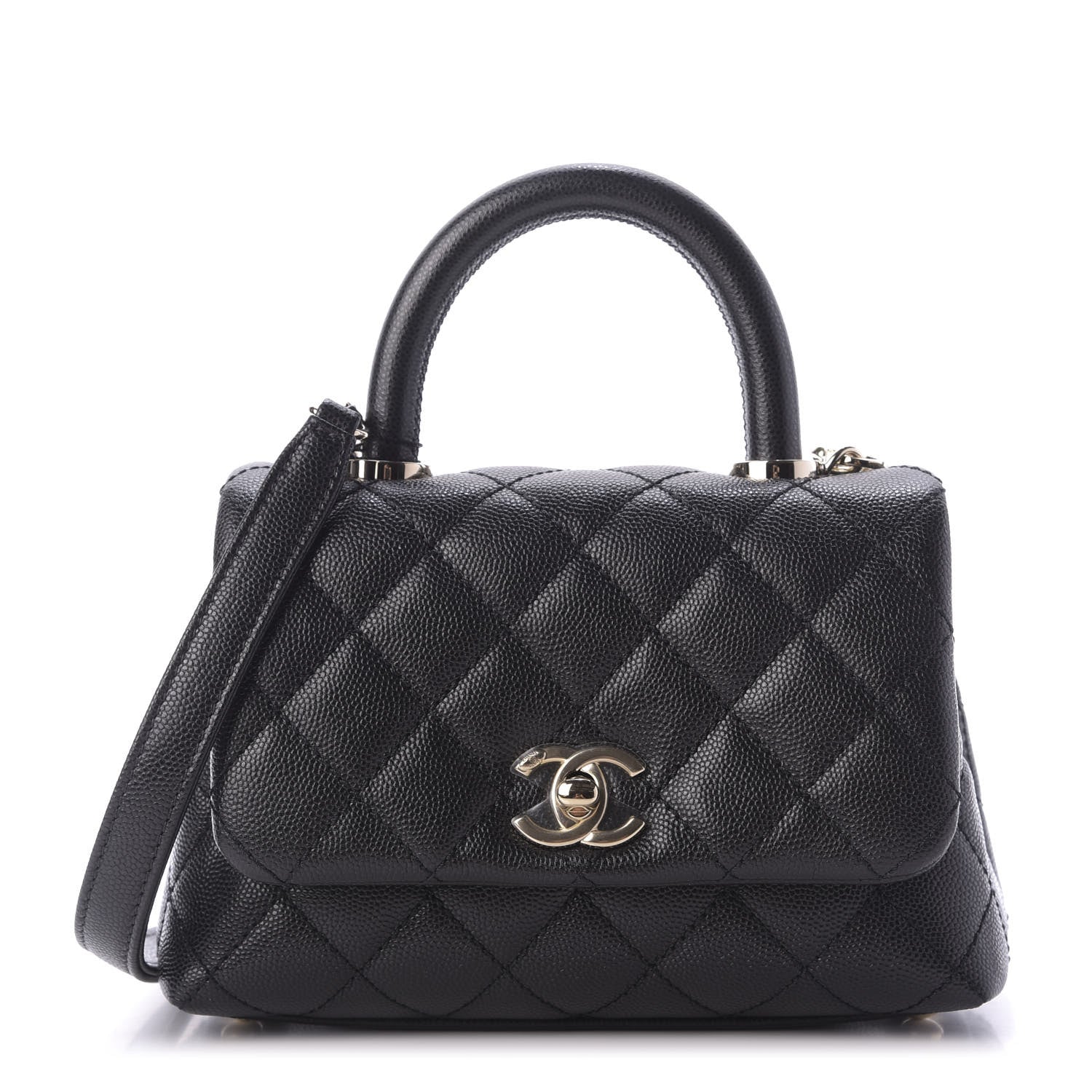 Chanel Caviar Quilted Extra Mini Coco Handle Flap Black 1 of 9