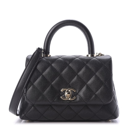 Chanel Caviar Quilted Extra Mini Coco Handle Flap Black 1 of 9
