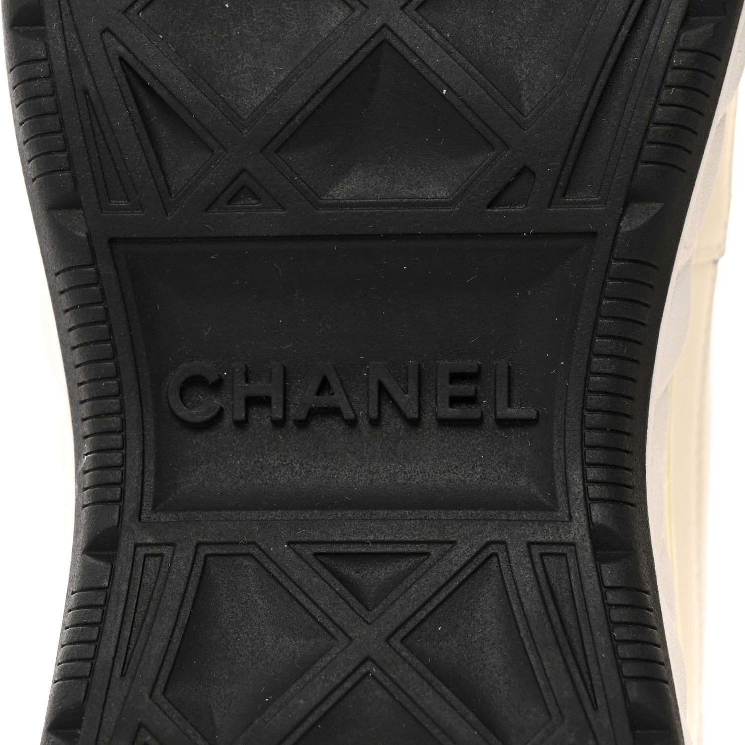 Chanel Velvet Calfskin Mixed Fibers CC Sneakers 39.5 Ivory Black 6 of 9