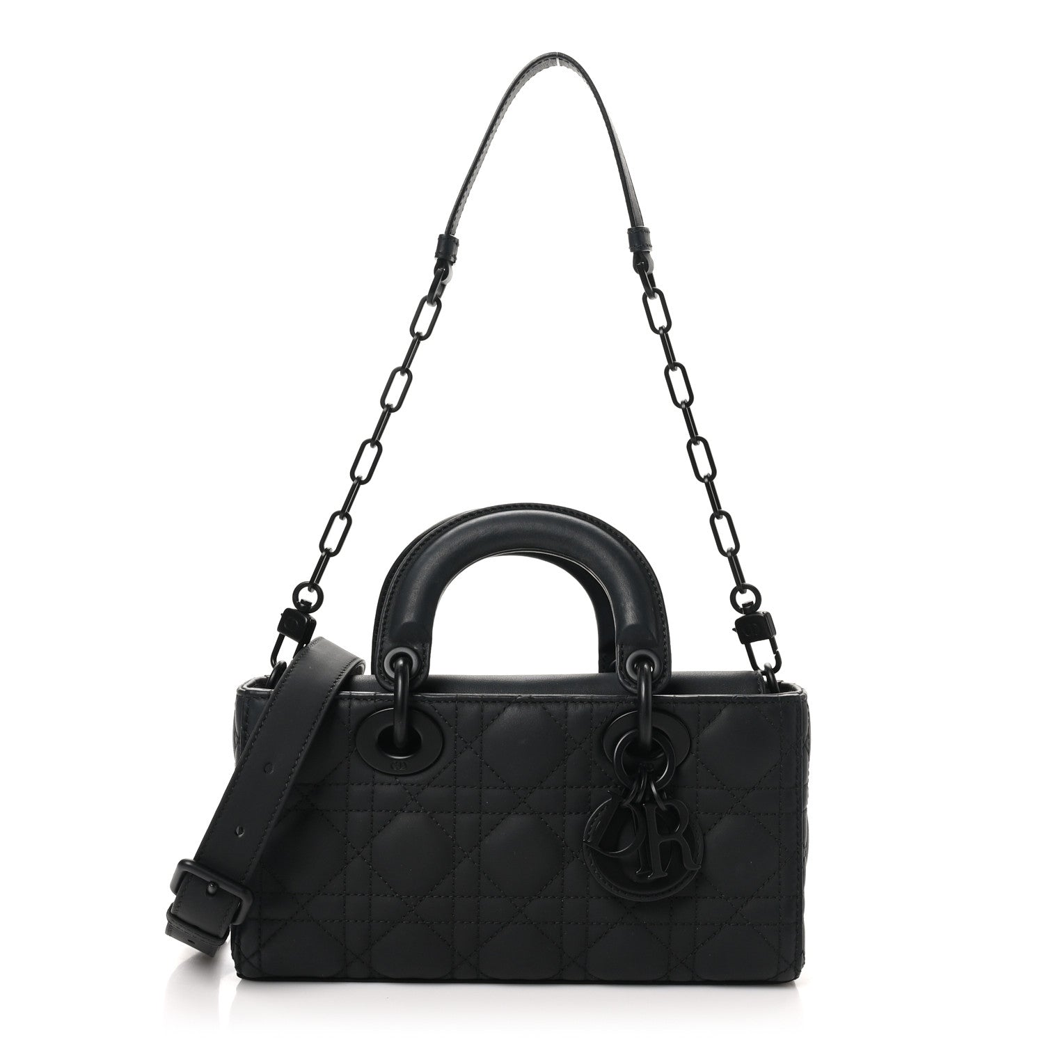 Christian Dior Ultra Matte Calfskin Cannage Medium Lady D-Joy Black 1 of 9