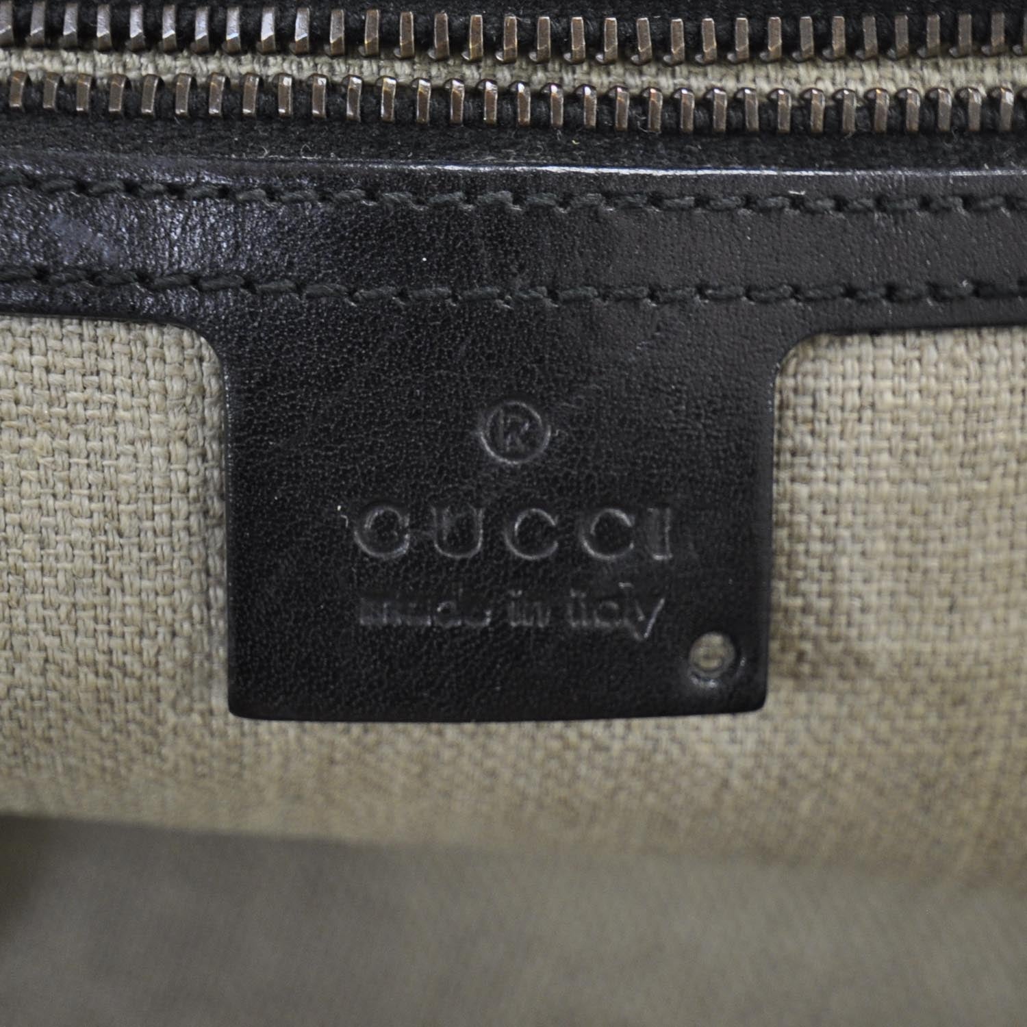 Gucci Woven Bamboo Handle Tote Black 7 of 8