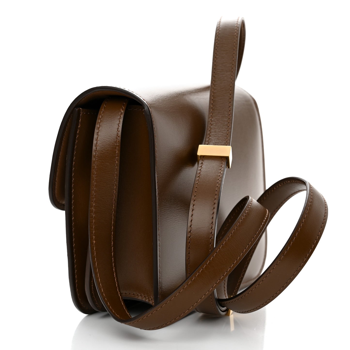 Box Calfskin Teen Classic Box Flap Bag Camel