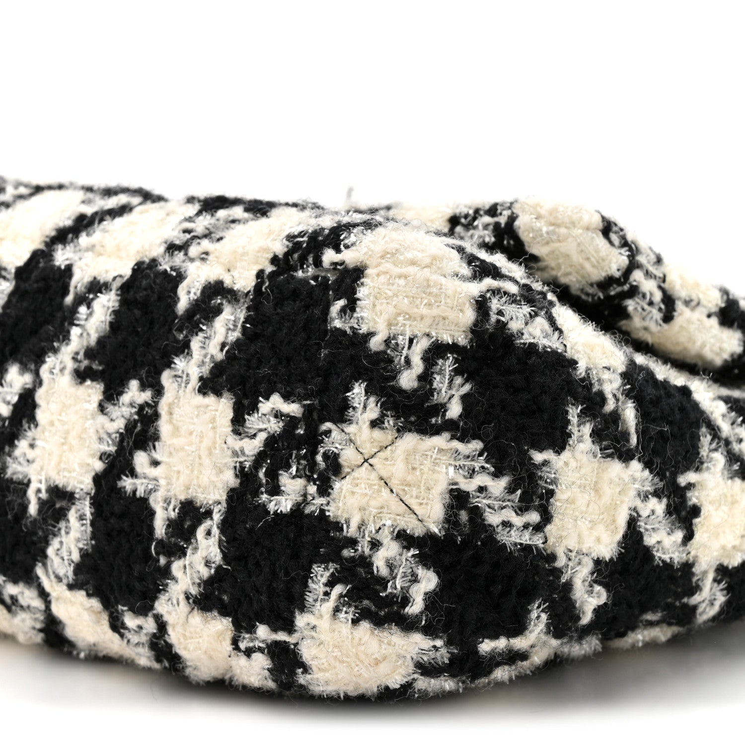 Chanel Tweed Quilted Medium Chanel 19 Flap Black Ecru White 9 of 10