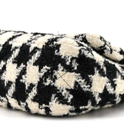 Chanel Tweed Quilted Medium Chanel 19 Flap Black Ecru White 9 of 10
