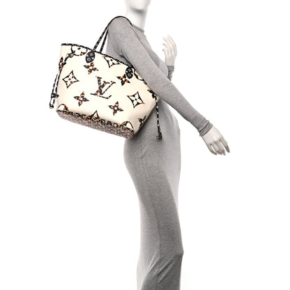 Louis Vuitton Monogram Giant Jungle Neverfull MM Ivory 2 of 10