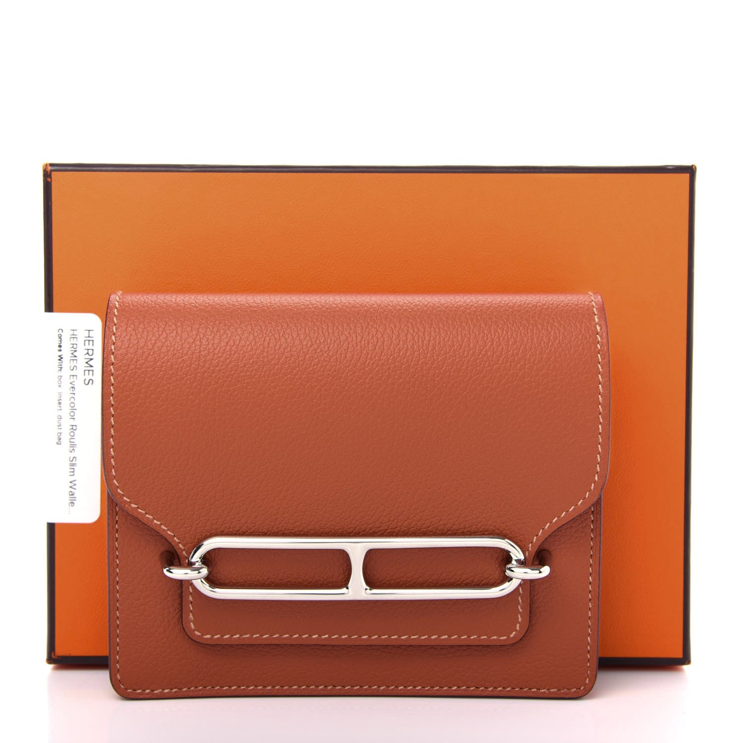 Hermes Evercolor Bi-Color Roulis Slim Wallet Blush Bleu Frida 8 of 8
