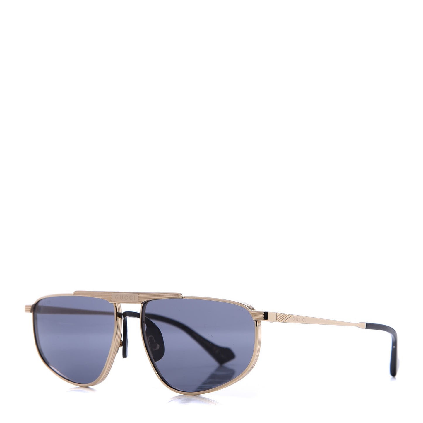 Metal Mens Squared Aviator Sunglasses GG0841S Gold