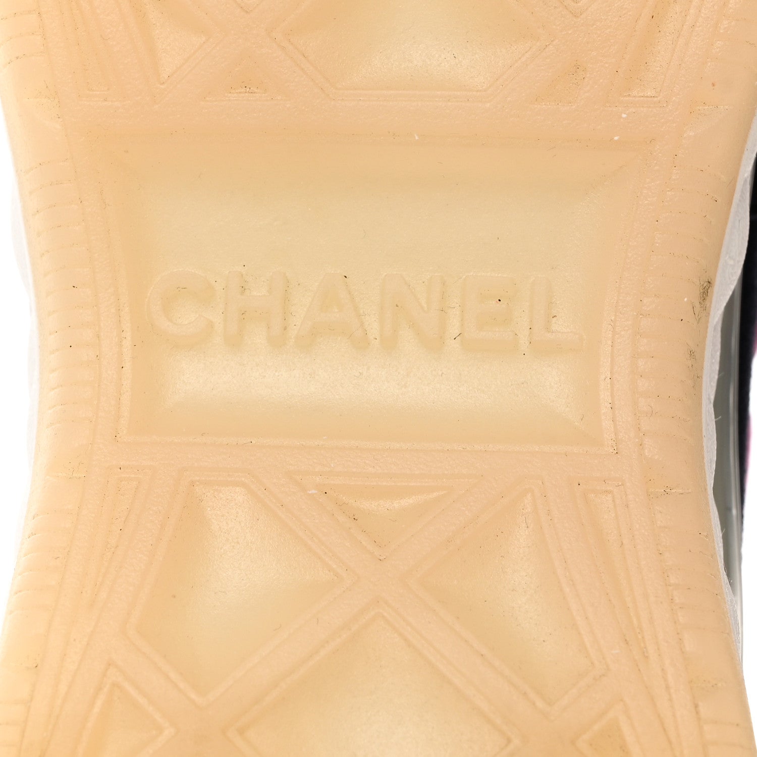 Chanel Fabric Suede Calfskin CC Sneakers 35.5 Dark Pink Green 8 of 9