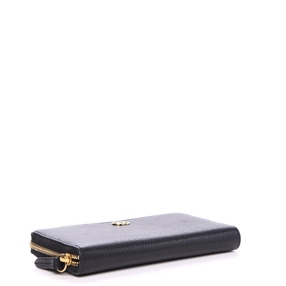 Gucci Dollar Calfskin GG Marmont Zip Around Wallet Black 3 of 9