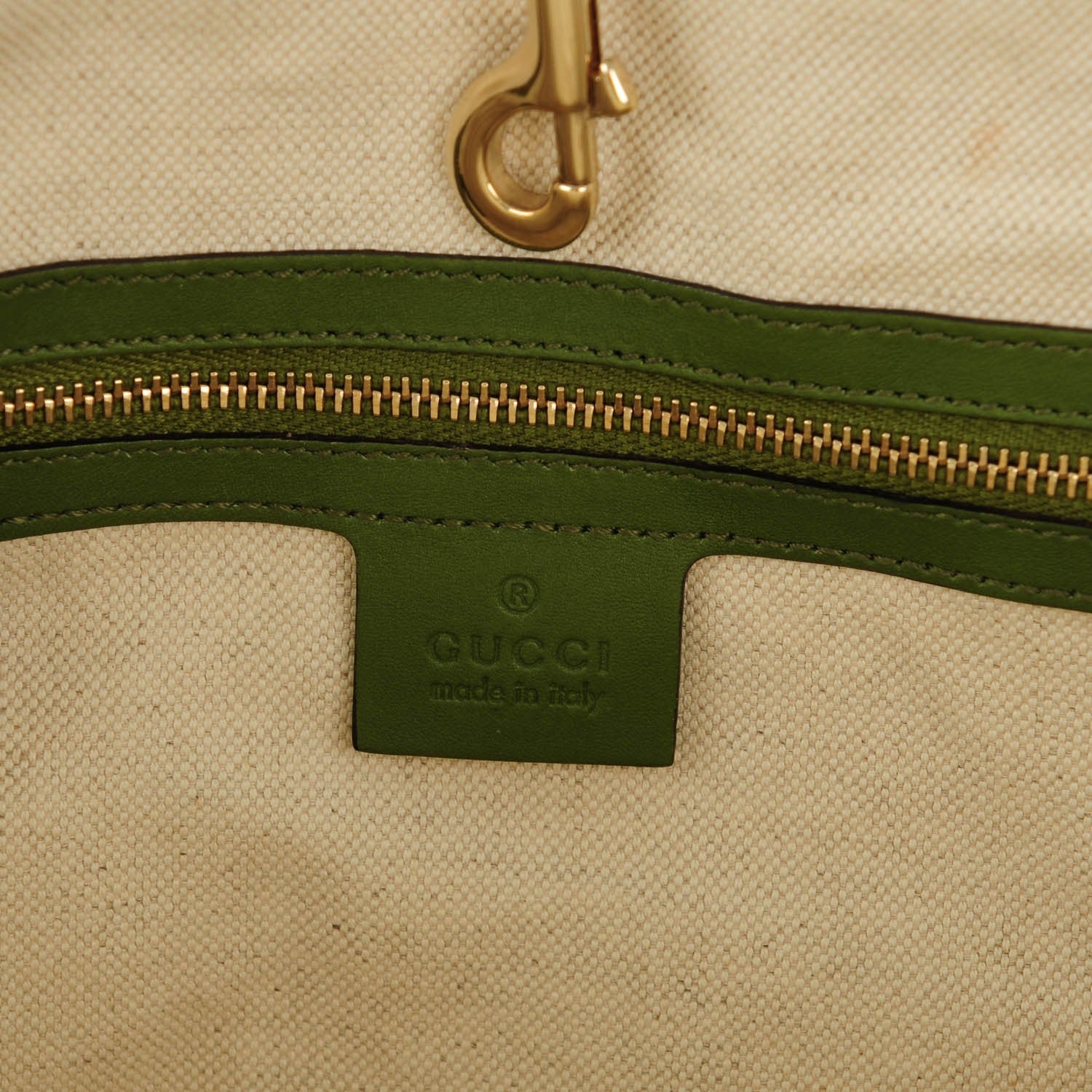 Gucci GG Supreme Monogram Medium Nice Tote Green 7 of 8