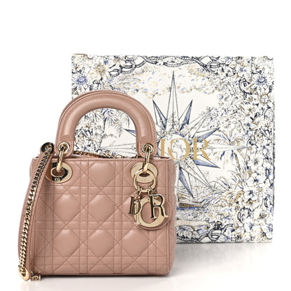 Christian Dior Lambskin Cannage Mini Lady Dior Blush 11 of 11