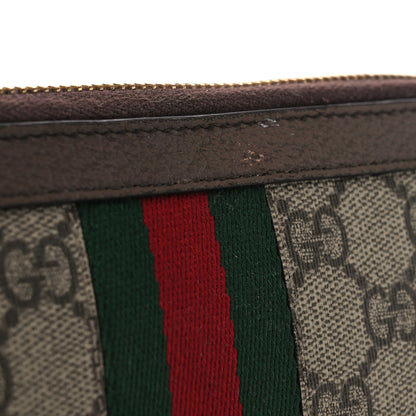 Gucci GG Supreme Monogram Web Ophidia Zip Around Wallet Brown 8 of 10
