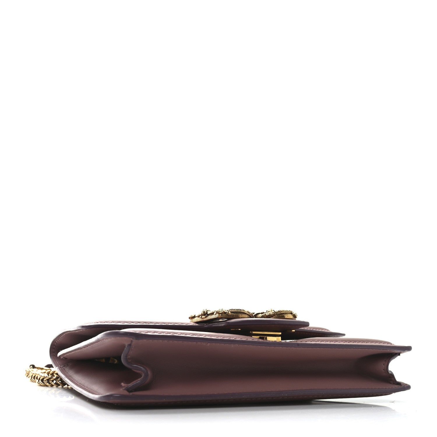 Dolce & Gabbana DOLCE GABBANA Smooth Calfskin Small DG Amore Envelope Bag Pink 4 of 9
