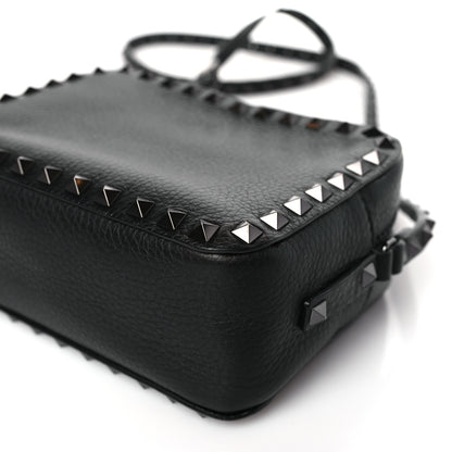 Valentino Garavani Pebbled Calfskin Rockstud Camera Crossbody Bag Black 8 of 8
