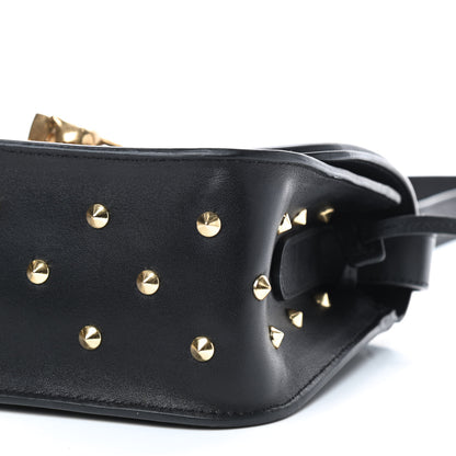 Alexander McQueen Calfskin Studded Small Padlock Crossbody Bag Black 6 of 8