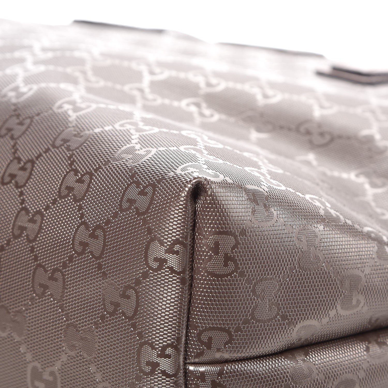 Gucci Imprime Monogram Medium Zippered Shopping Tote Pewter 10 of 10