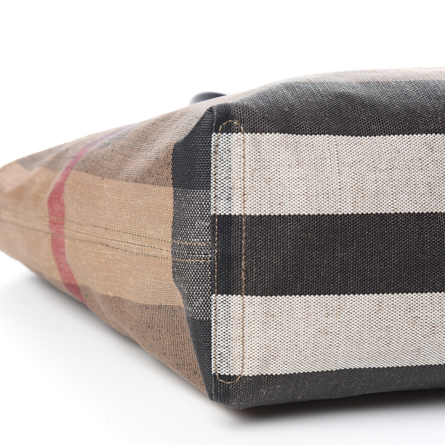 Burberry Coated Canvas Mega Check Medium Doodle Tote Black 9 of 14