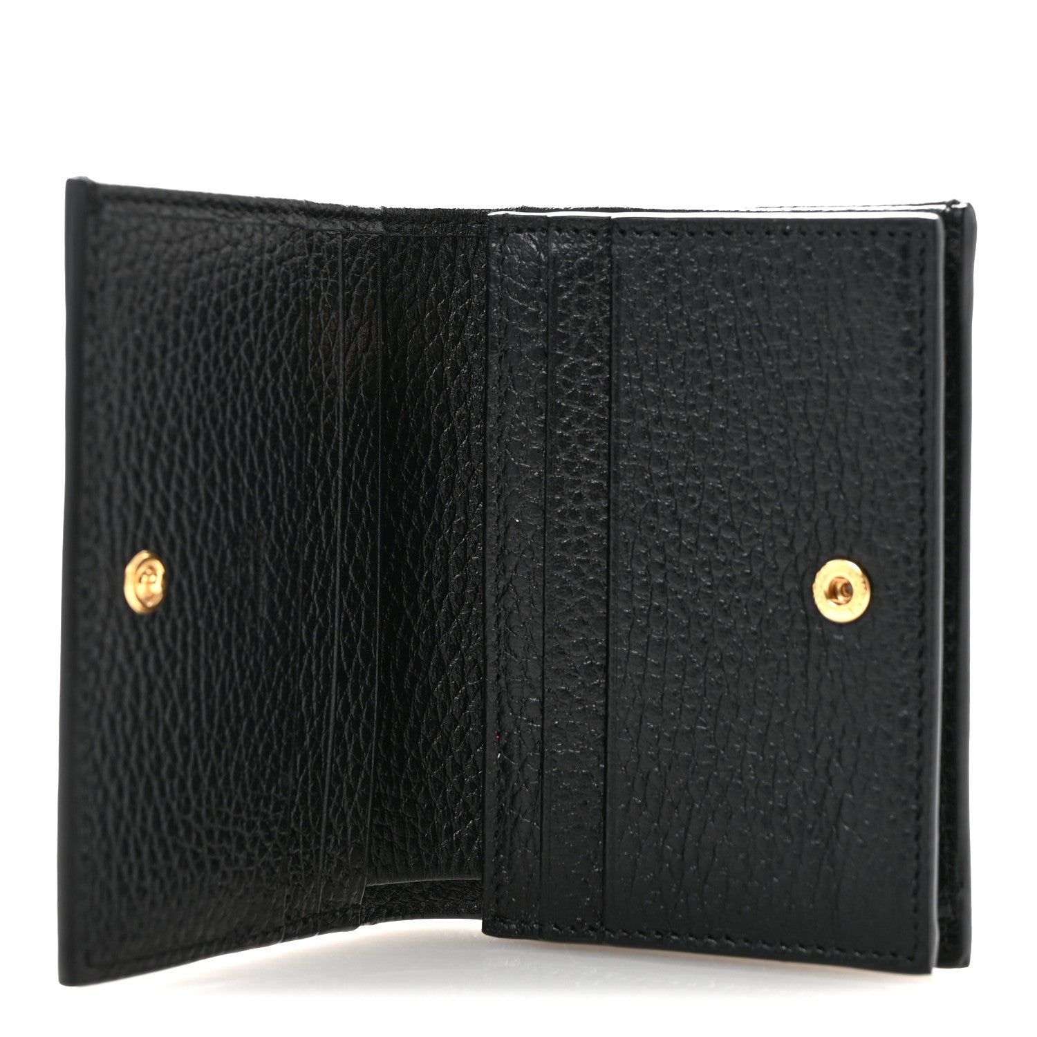 Gucci Dollar Calfskin GG Supreme Monogram GG Marmont Card Case Black Beige Ebony 5 of 8