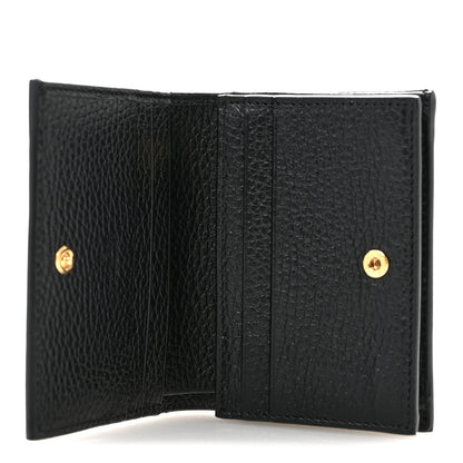 Gucci Dollar Calfskin GG Supreme Monogram GG Marmont Card Case Black Beige Ebony 5 of 8