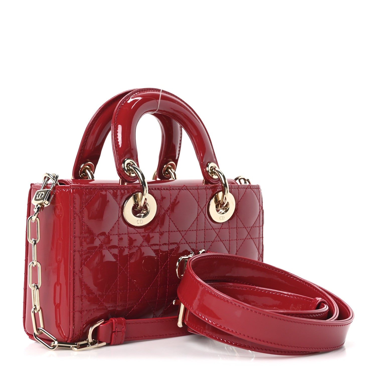 Christian Dior Patent Cannage Small Lady D-Joy Mexican Red 3 of 10