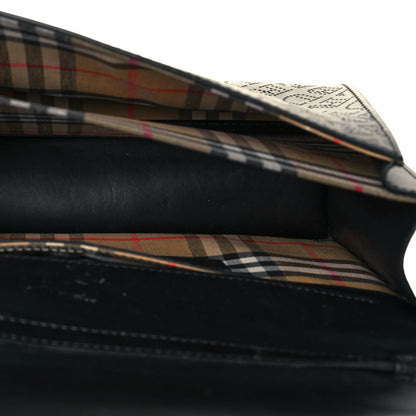 Burberry Calfskin Perforated Small Macken Crossbody Bag Black 5 of 13