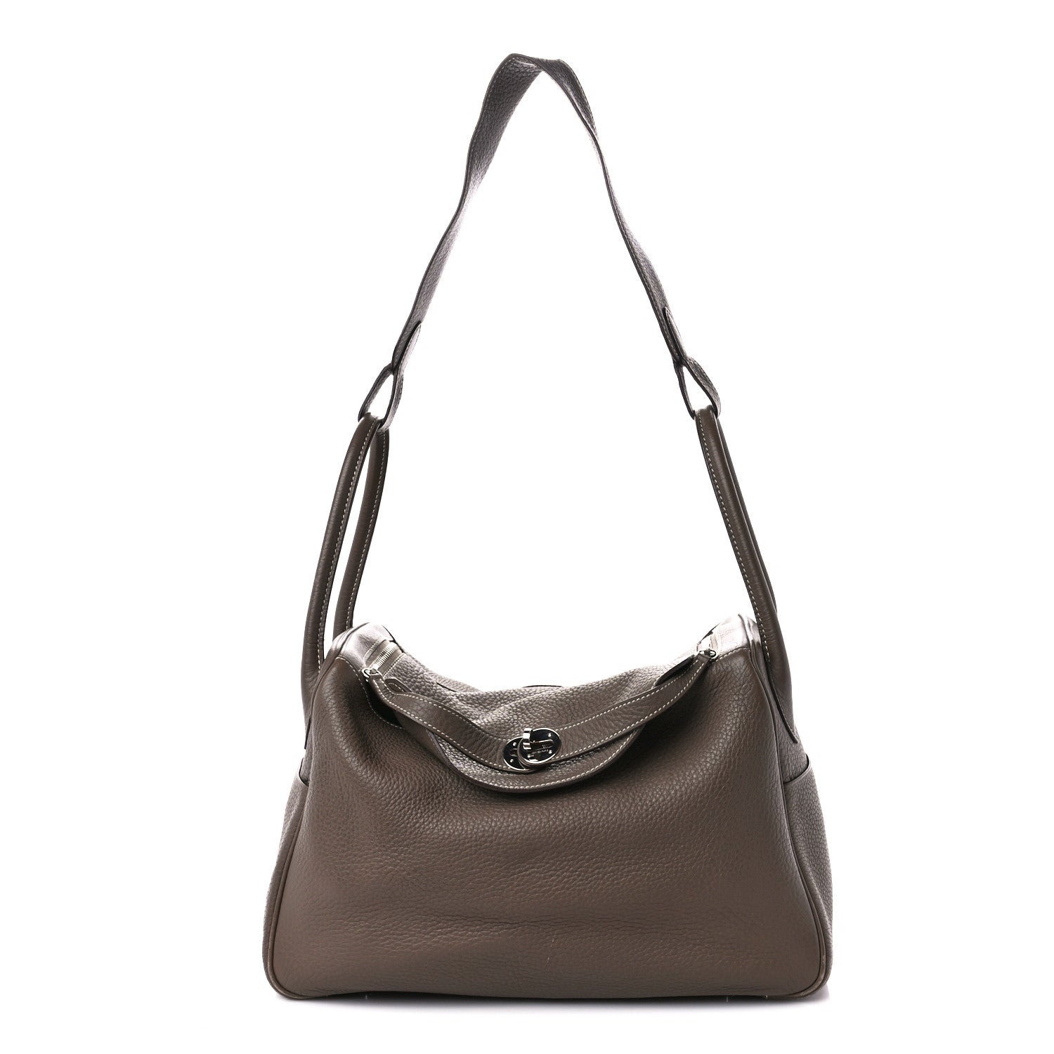 Hermes Taurillon Clemence Lindy 30 Etoupe 1 of 14
