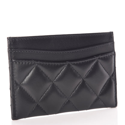 Chanel Lambskin Quilted Card Holder Black 3 of 9