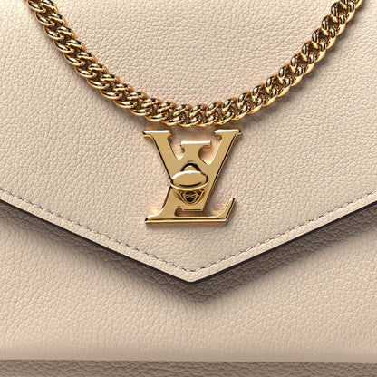 Louis Vuitton Soft Calfskin My Lockme Chain Pochette Greige 7 of 9