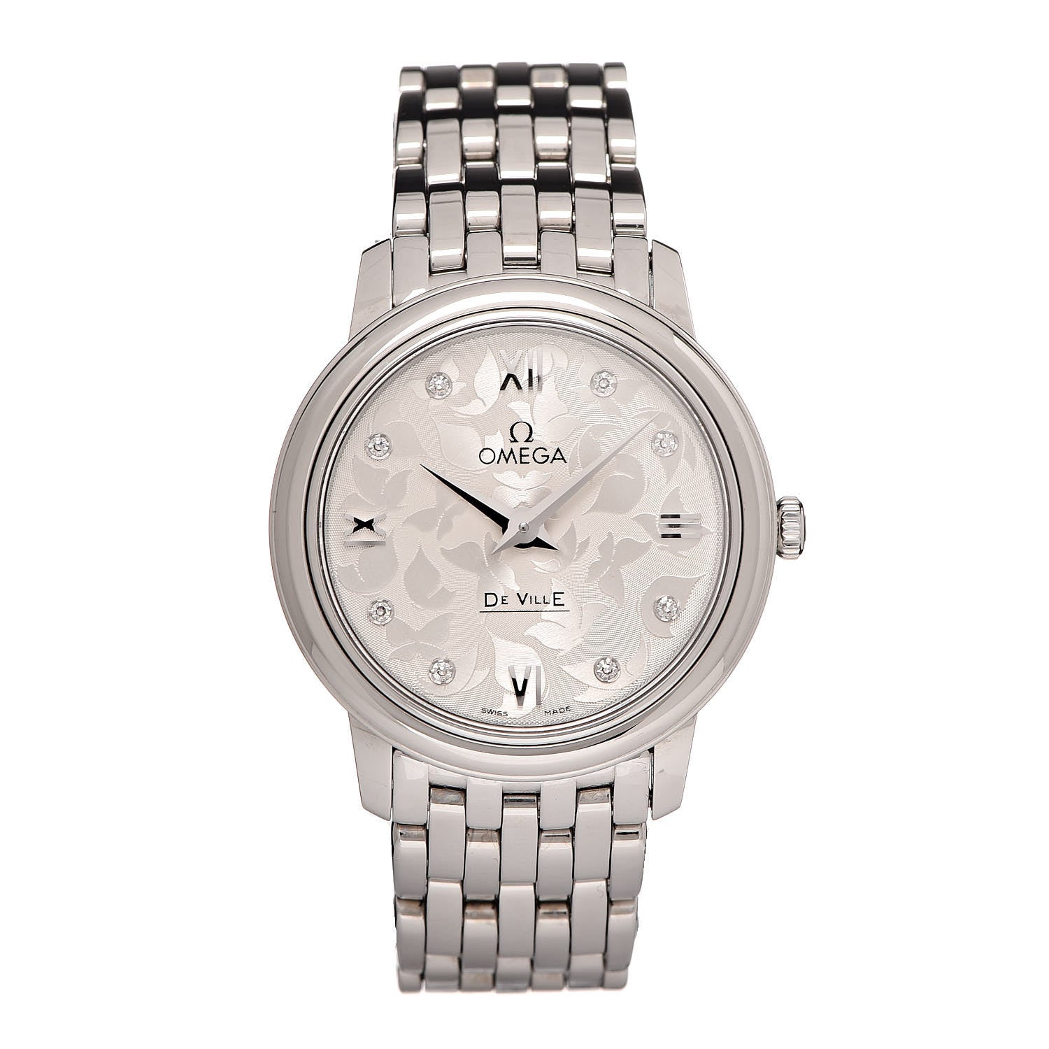 Omega Stainless Steel Diamond 27mm De Ville Prestige Butterfly Quartz Watch 424.10.27.60.52.001 1 of 7