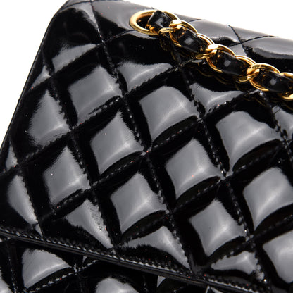 Chanel Patent Quilted Medium Double Flap Black 8 of 18
