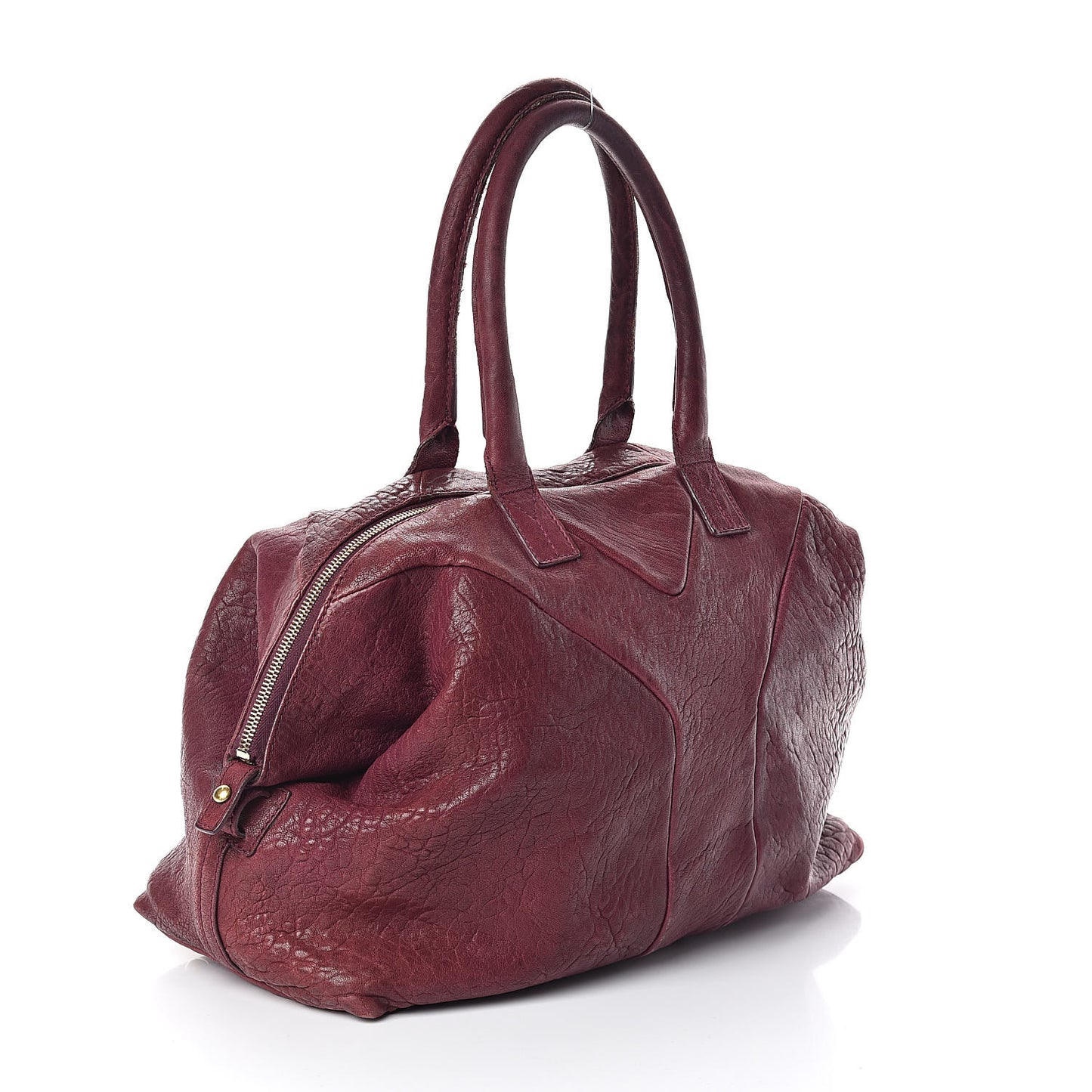 Pebbled Lambskin Medium Easy Sac Burgundy