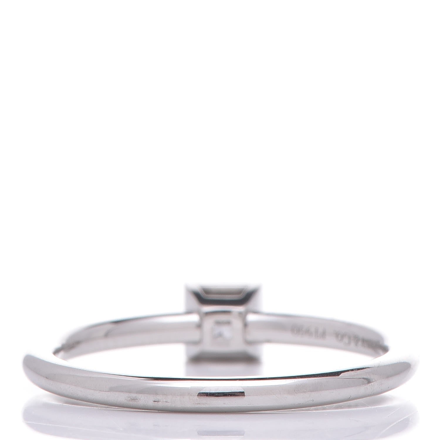Tiffany Platinum Diamond .15ct Princess Cut Engagement Ring 50 5.25 3 of 5