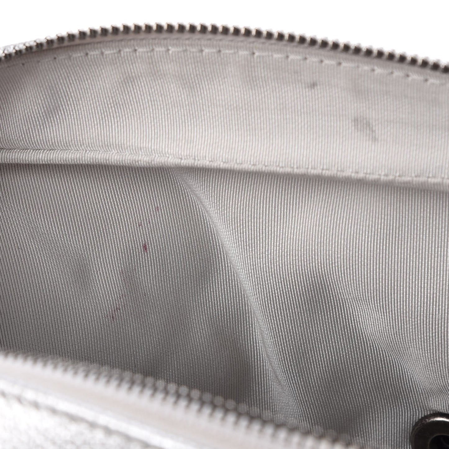 Metallic Calfskin Quilted Medium Casual Rock Flap Silver