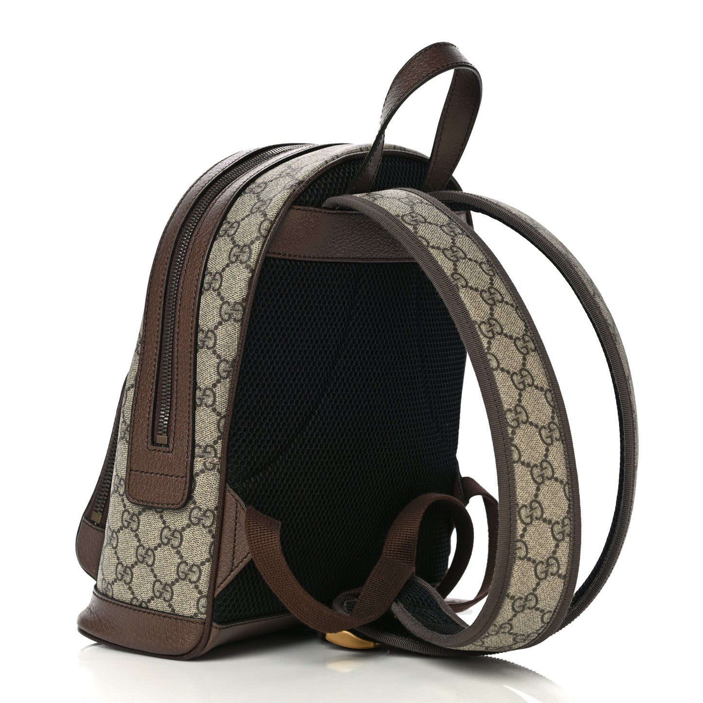 GG Supreme Monogram Calfskin Web Small Ophidia Day Backpack Beige Ebony New Acero