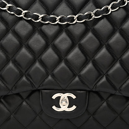 Chanel Lambskin Quilted Maxi Single Flap Black 8 of 13