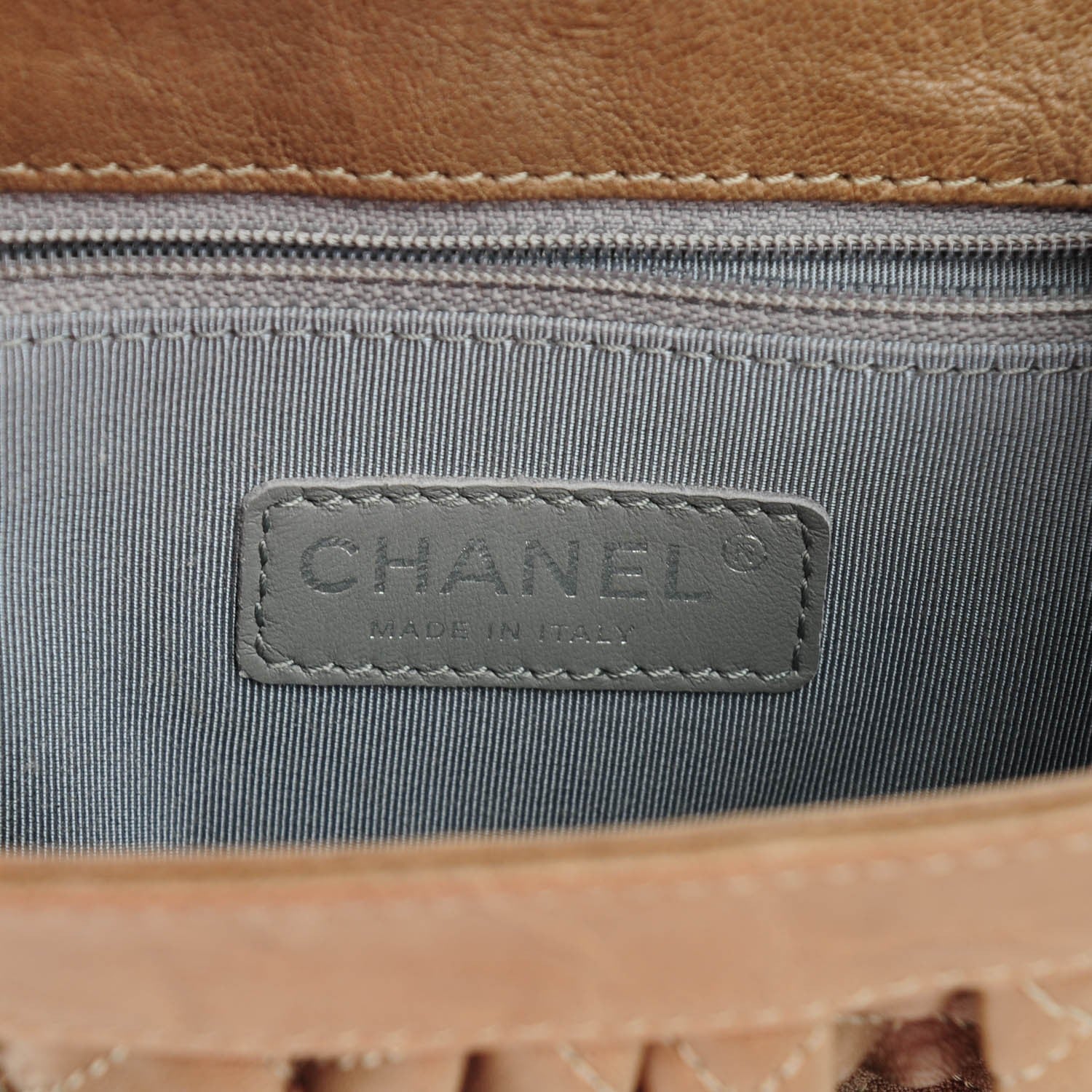 Chanel Washed Lambskin Mini Chain Around Flap Dark Beige 6 of 7