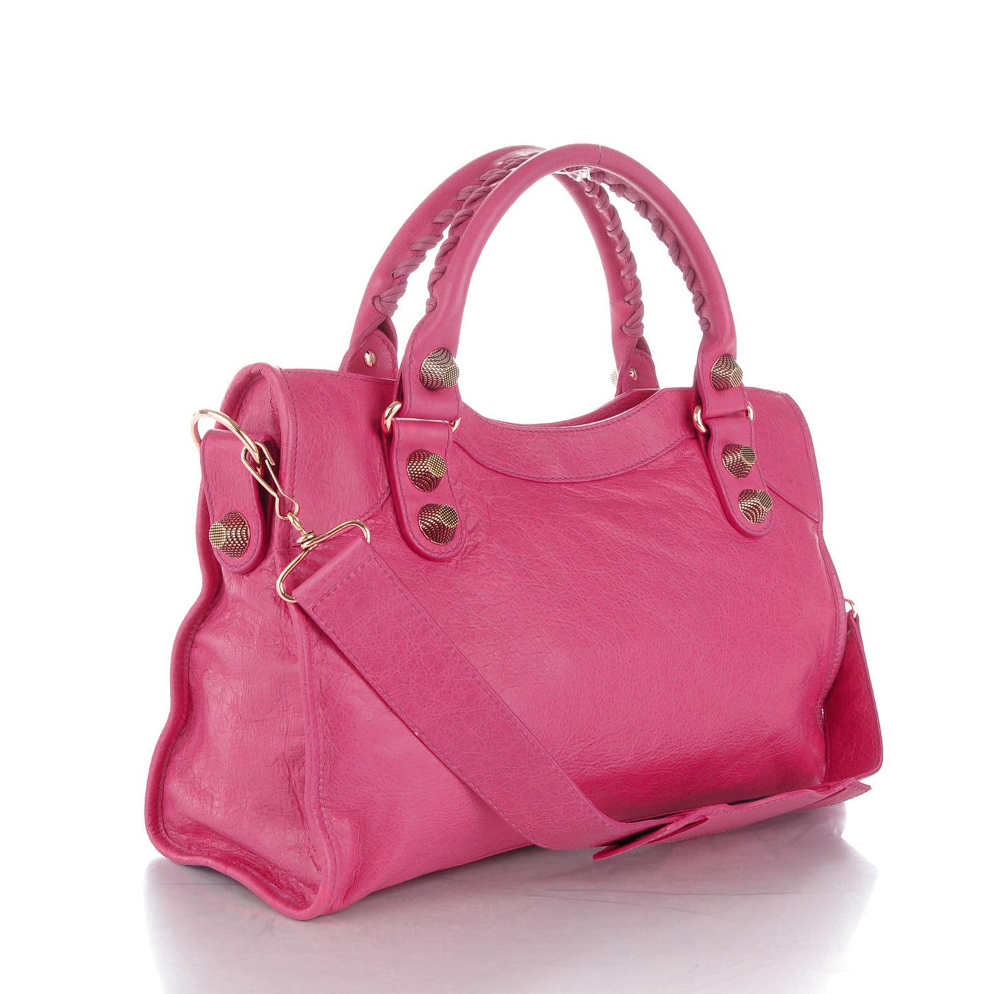 Agneau Giant 21 Rose Gold Hardware City Cyclamen Fucsia