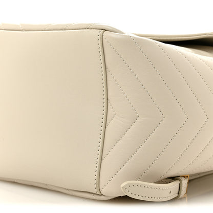 Saint Laurent Lambskin Matelasse Monogram Joe Backpack Cream 10 of 11