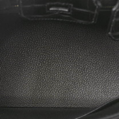Hermes Togo Matte Alligator Birkin Touch 25 Black 5 of 16