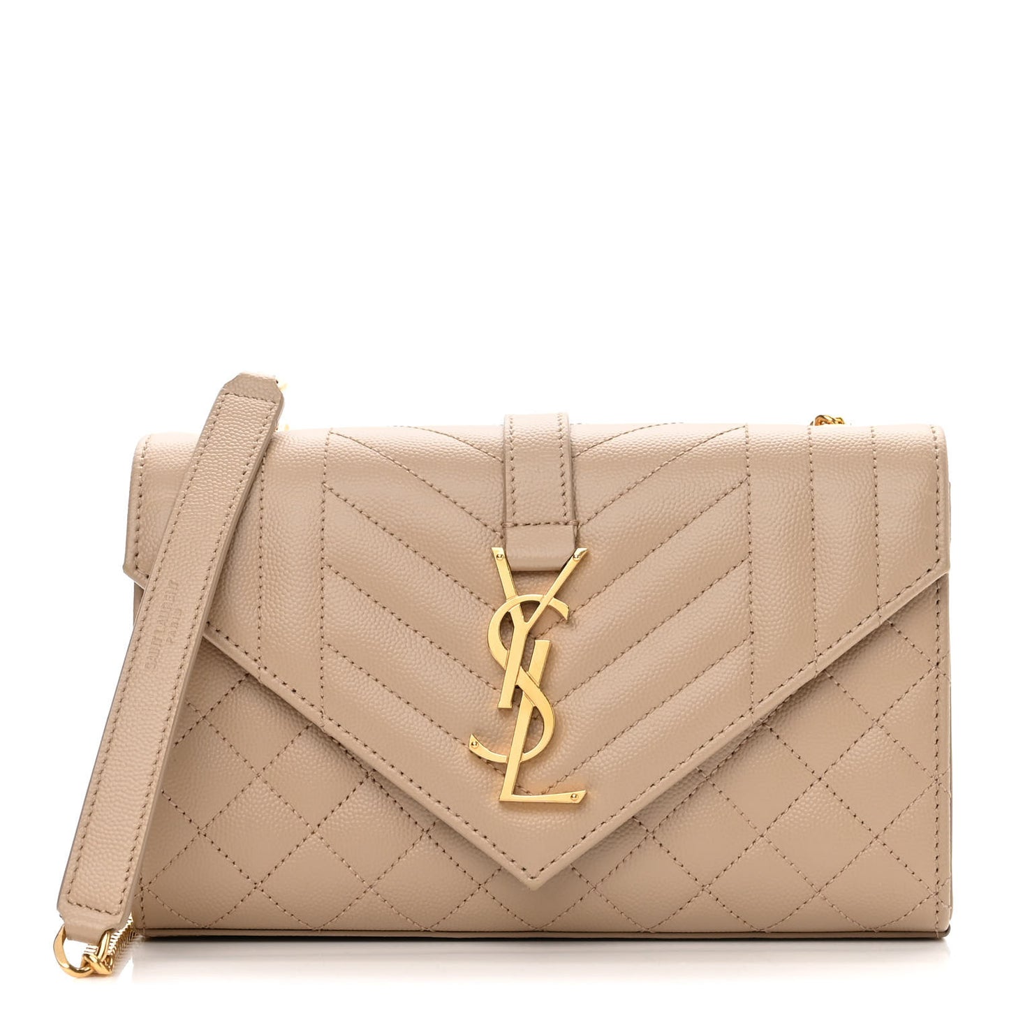 Grain De Poudre Textured Mixed Matelasse Triquilt Small Monogram Satchel Dark Beige