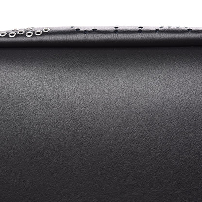 Chanel Calfskin Tweed Small Logo Eyelets Shopping Tote Black 10 of 11