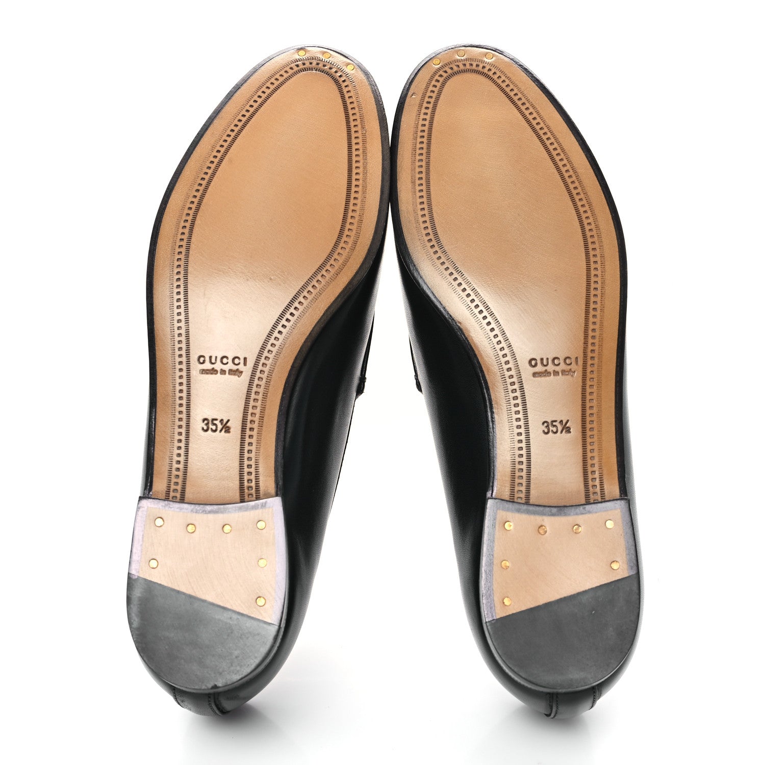 Gucci Calfskin Womens Jordaan Loafers 35.5 Black 6 of 11