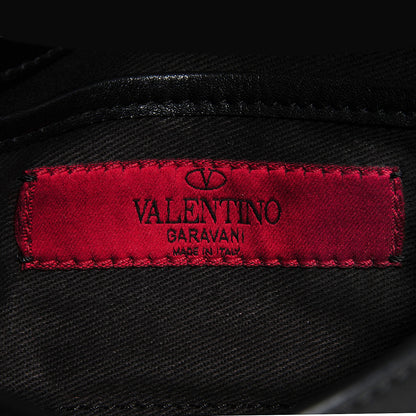 Valentino Garavani Vitello Mini Rockstud Flap Saddle Crossbody Bag Black 5 of 7
