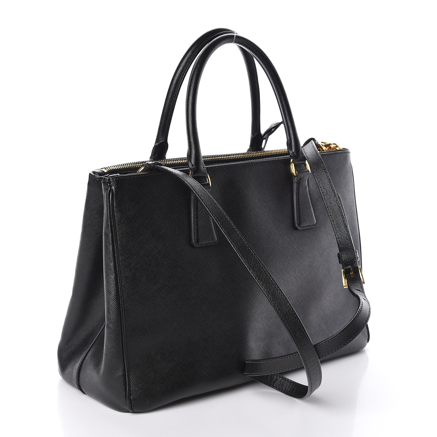 Prada Saffiano Medium Galleria Double Zip Tote Black 3 of 11